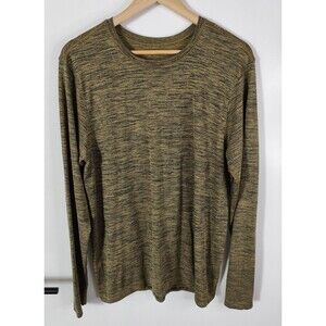 Lululemon Shirt Mens Large Metal Vent Tech Gym Run Performance Yellow